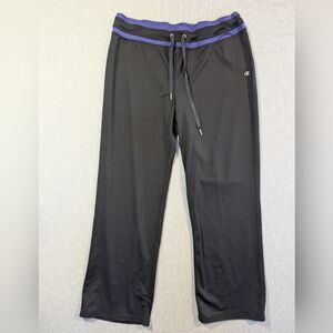 Champion Jogging Yoga Pants Women's XL Black Purple Leggings